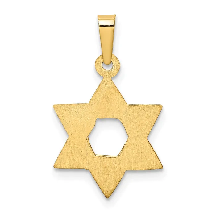 14k Yellow Gold Star of David Pendant Goldia Necklaces