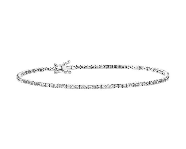 Bracelets Goldia 10 ct tw Classic FourProng Natural Diamond Tennis Anklet Bracelet in 18K White Gold Bracelets Goldia 10 ct tw Classic FourProng Natural Diamond Tennis Anklet Bracelet in 18K White Gold
