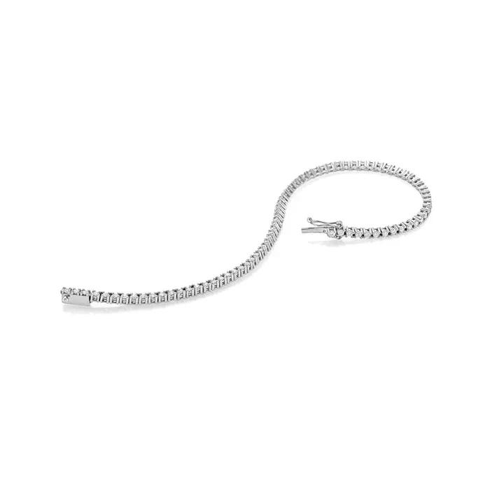 Bracelets Goldia 10 ct tw Classic FourProng Natural Diamond Tennis Anklet Bracelet in 18K White Gold