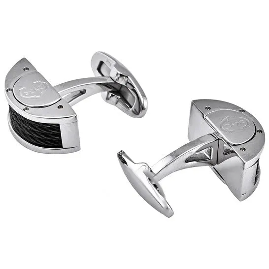 Bracelets JMS always Original Charriol Stainless Steel Mens Cufflinks Black PVD Silver Bracelets JMS always Original Charriol Stainless Steel Mens Cufflinks Black PVD Silver