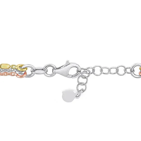 Bracelets Original AMOUR MultiStrand Bracelet In 3Tone Plated Sterling Silver 75 In JMS always Bracelets Original AMOUR MultiStrand Bracelet In 3Tone Plated Sterling Silver 75 In JMS always