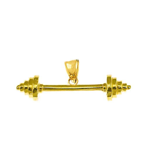 Charm Necklaces Goldia 14K Gold Barbell Charm
