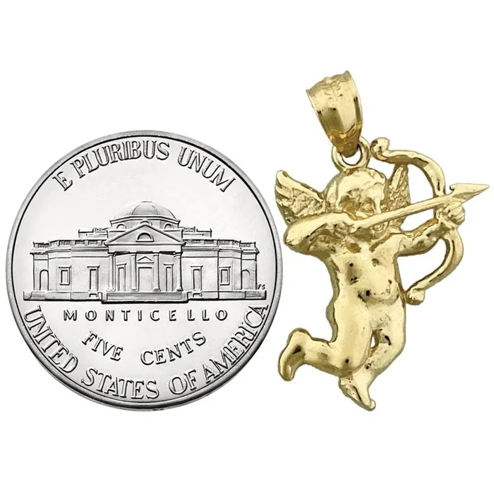 Charm Necklaces Goldia 14K Gold Cupid Angel Charm