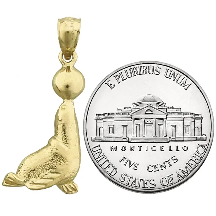Charm Necklaces Goldia 14K Gold Sea Lion Charm