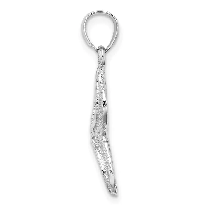 Charm Necklaces Goldia 14k White Gold Textured Starfish Charm