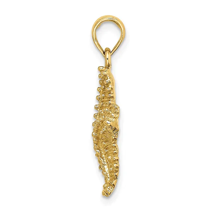 Charm Necklaces Goldia 14k Yellow Gold Beaded Textured Starfish Charm
