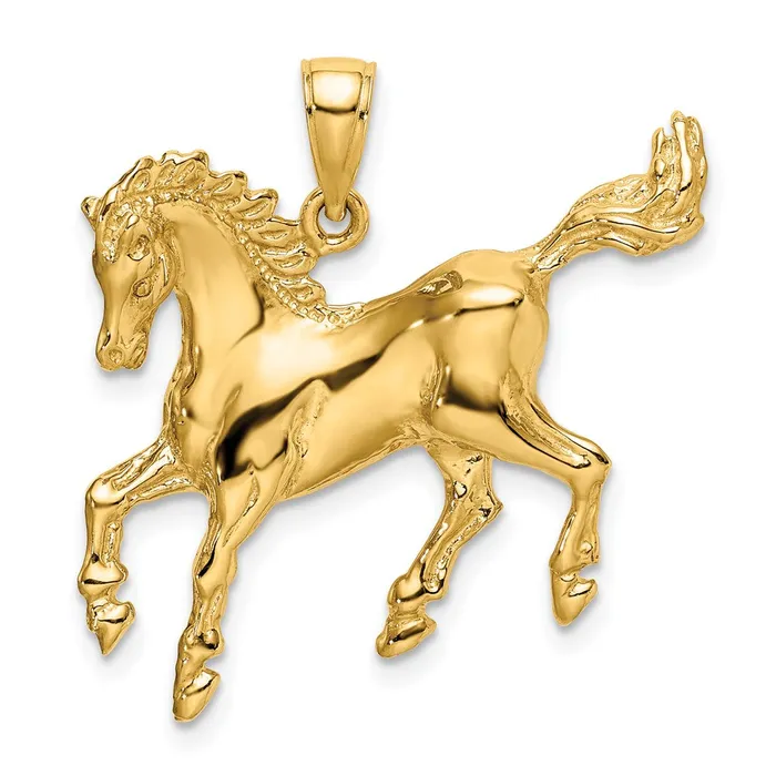 Charm Necklaces Goldia 14k Yellow Gold Horse Charm