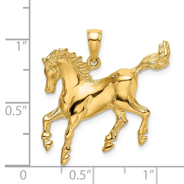 Charm Necklaces Goldia 14k Yellow Gold Horse Charm