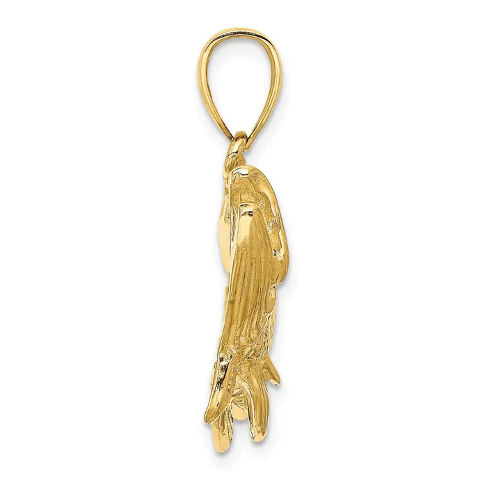 Charm Necklaces Goldia 14k Yellow Gold Tarpon Fish wOpen Mouth Charm