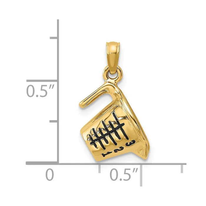 Charm Necklaces Goldia 14k Yellow Gold w Enamel 3D Measuring Cup Charm