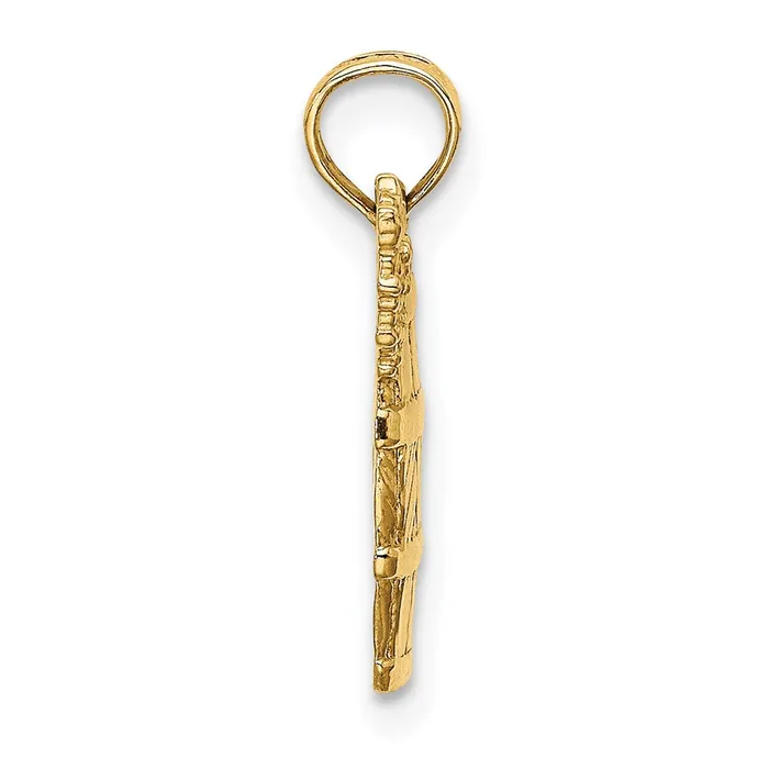 Charm Necklaces Goldia 14k Yellow Gold Wine Barrel With Grapes Charm