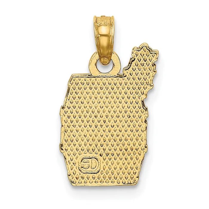 Charm Necklaces Goldia 14k Yellow Gold Wine Barrel With Grapes Charm