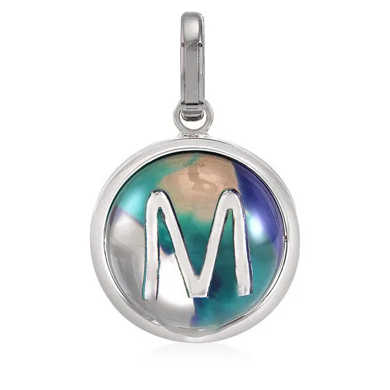 Charm Necklaces JMS always Original Burberry Marbled Resin M Alphabet Charm Charm Necklaces JMS always Original Burberry Marbled Resin M Alphabet Charm