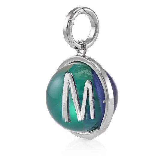 Charm Necklaces JMS always Original Burberry Marbled Resin M Alphabet Charm Charm Necklaces JMS always Original Burberry Marbled Resin M Alphabet Charm