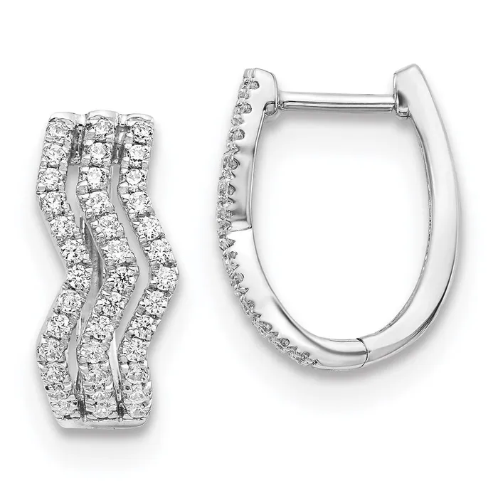 Earrings 14k White Gold Real Diamond Earrings Goldia