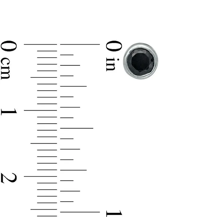 Earrings Goldia 05 CT TW Enhanced Black Diamond BezelSet Solitaire Stud Earrings in 10K White Gold Earrings Goldia 05 CT TW Enhanced Black Diamond BezelSet Solitaire Stud Earrings in 10K White Gold