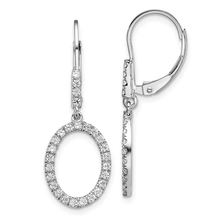 Earrings Goldia 14k White Gold 12 Ct Lab Grown Diamond VSSI G Dangle Oval Leverback Earrings Earrings Goldia 14k White Gold 12 Ct Lab Grown Diamond VSSI G Dangle Oval Leverback Earrings