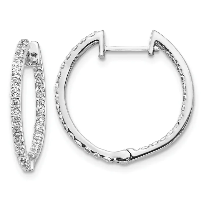 Earrings Goldia 14k White Gold 14kw Lab Grown Diamond VSSI G Hoop Earrings