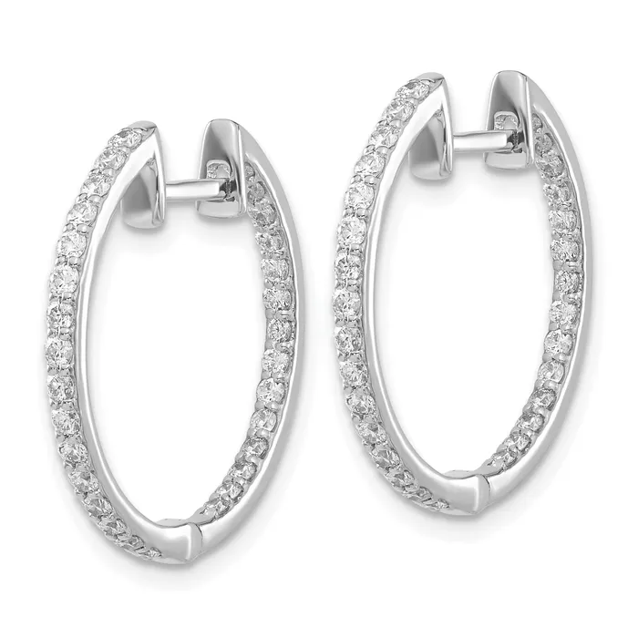 Earrings Goldia 14k White Gold 14kw Lab Grown Diamond VSSI G Hoop Earrings