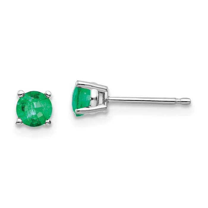 Earrings Goldia 14k White Gold Emerald Earrings