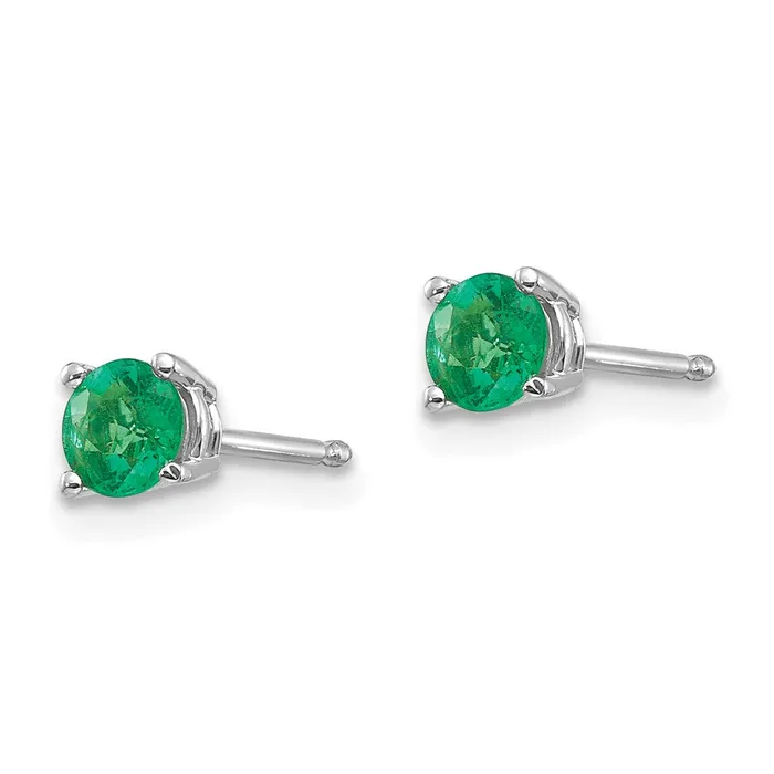 Earrings Goldia 14k White Gold Emerald Earrings
