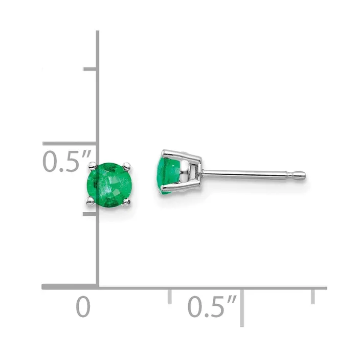 Earrings Goldia 14k White Gold Emerald Earrings