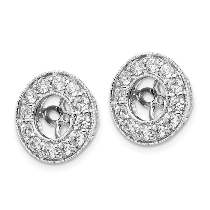 Earrings Goldia 14k White Gold True Origin Lab Grown Real Diamond VSSI D E F Earring Jackets