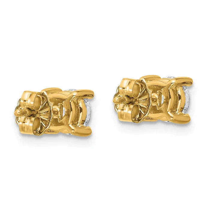 Earrings Goldia 14k Yellow Gold 1 ctw Certified Lab Grown Diamond VSSI G Round 4 Prong Heavy Wt Stud Earrings
