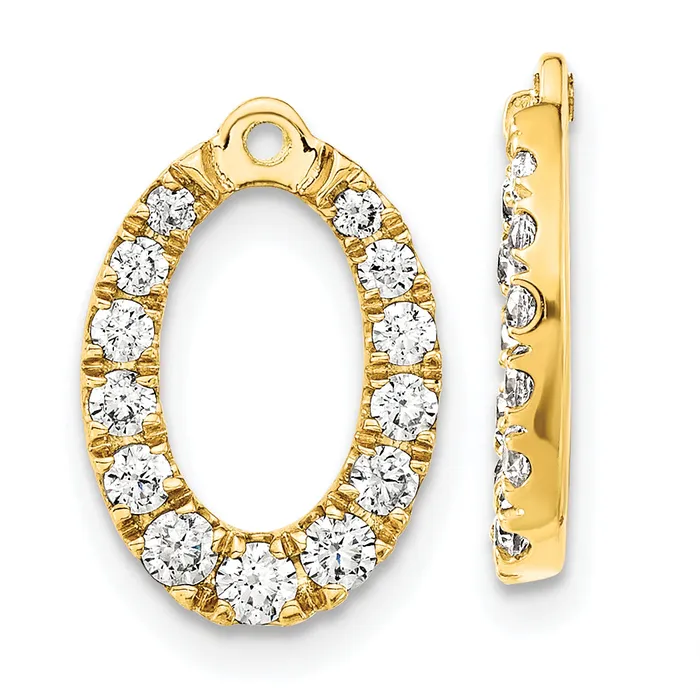 Earrings Goldia 14k Yellow Gold 58 Ct Lab Grown Diamond VSSI G Oval Earring Jackets Earrings Goldia 14k Yellow Gold 58 Ct Lab Grown Diamond VSSI G Oval Earring Jackets