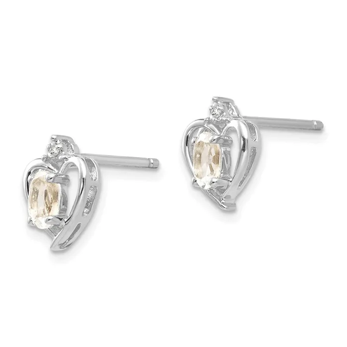 Earrings goldiaca 14k White Gold White Topaz Diamond Earring