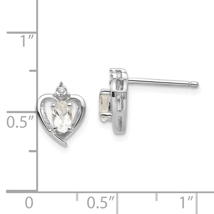 Earrings goldiaca 14k White Gold White Topaz Diamond Earring