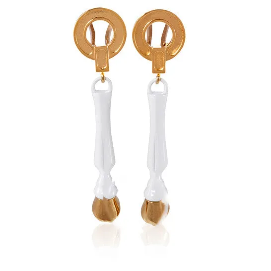Earrings JMS always Original Burberry Resin and Goldplated Hoof Drop Earrings Earrings JMS always Original Burberry Resin and Goldplated Hoof Drop Earrings