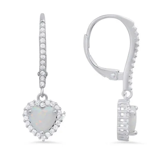 Earrings JMS always Original Kylie Harper Sterling Silver Heartcut Opal CZ Birthstone Halo Leverback Earrings Earrings JMS always Original Kylie Harper Sterling Silver Heartcut Opal CZ Birthstone Halo Leverback Earrings