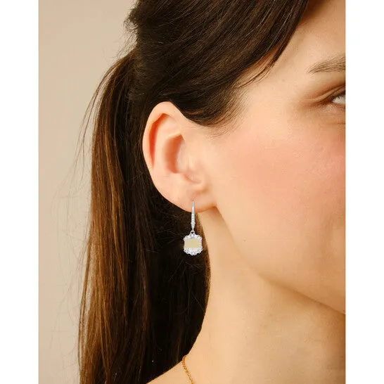 Earrings JMS always Original Kylie Harper Sterling Silver Round and Baguette Cubic Zirconia CZ Halo Leverback Earrings Earrings JMS always Original Kylie Harper Sterling Silver Round and Baguette Cubic Zirconia CZ Halo Leverback Earrings