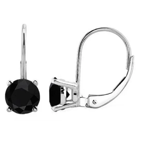 Earrings JMS always Original Maulijewels 025 Carat Natural Black Diamond Dangle Earrings made in 14k White Gold With Lever Back Black I1I2 Earrings JMS always Original Maulijewels 025 Carat Natural Black Diamond Dangle Earrings made in 14k White Gold With Lever Back Black I1I2