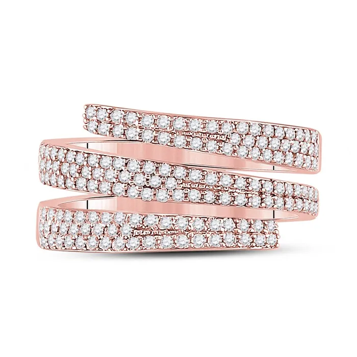 gndatlanta 14k Rose Gold Round Diamond RightHand Fashion Ring 58 Cttw Rings gndatlanta 14k Rose Gold Round Diamond RightHand Fashion Ring 58 Cttw Rings
