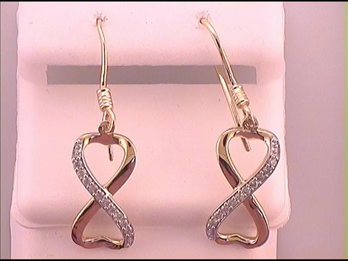 gndatlanta Earrings 10k Yellow Gold Round Diamond Infinity Dangle Earrings 15 Cttw gndatlanta Earrings 10k Yellow Gold Round Diamond Infinity Dangle Earrings 15 Cttw