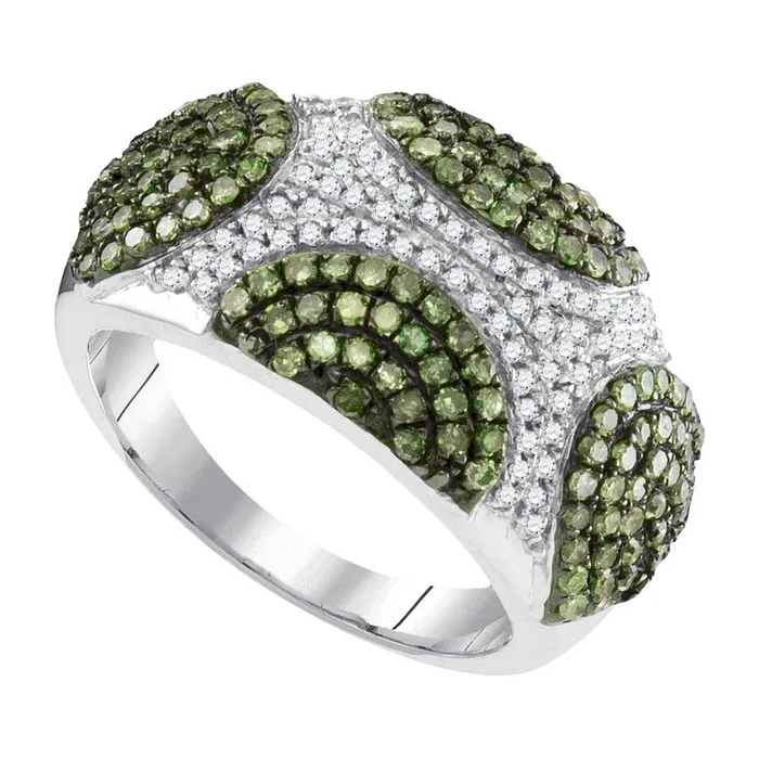gndatlanta Rings 1 CTWDiamond FASHION GREEN RING
