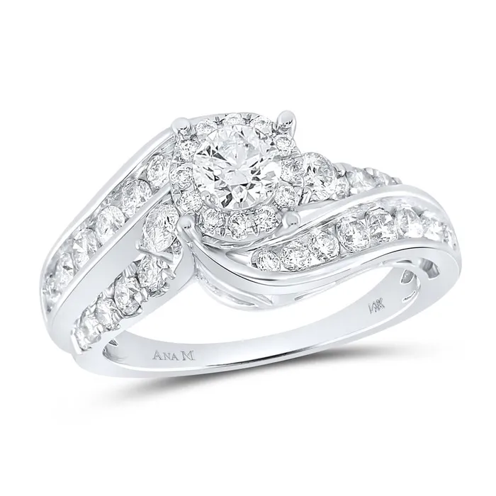 gndatlanta Rings 14k White Gold Round Diamond Bridal Engagement Ring 112 Ctw Certified gndatlanta Rings 14k White Gold Round Diamond Bridal Engagement Ring 112 Ctw Certified