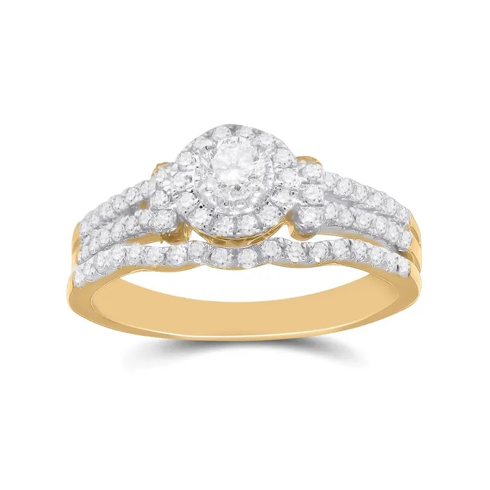 gndatlanta Rings 14k Yellow Gold Round Diamond Bridal Wedding Ring Set 58 Cttw gndatlanta Rings 14k Yellow Gold Round Diamond Bridal Wedding Ring Set 58 Cttw