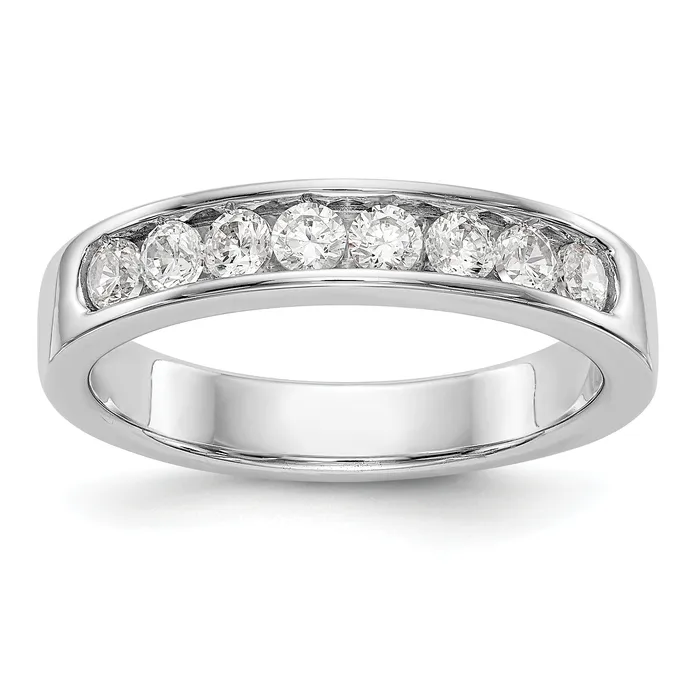 Goldia 047ct CZ Solid Real 14K White Gold 825mm Stone Channel Wedding Band Ring Rings Goldia 047ct CZ Solid Real 14K White Gold 825mm Stone Channel Wedding Band Ring Rings