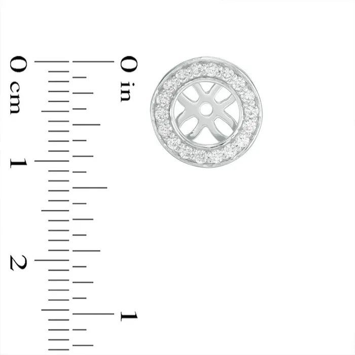 Goldia 05 CT TW Diamond Frame Earring Jackets in 10K White Gold Earrings Goldia 05 CT TW Diamond Frame Earring Jackets in 10K White Gold Earrings