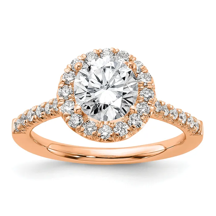 Goldia 14k Rose Gold 12 Ct Lab Grown Diamond VSSI G 1 12 Ct Center Round Engagement Ring Rings Goldia 14k Rose Gold 12 Ct Lab Grown Diamond VSSI G 1 12 Ct Center Round Engagement Ring Rings