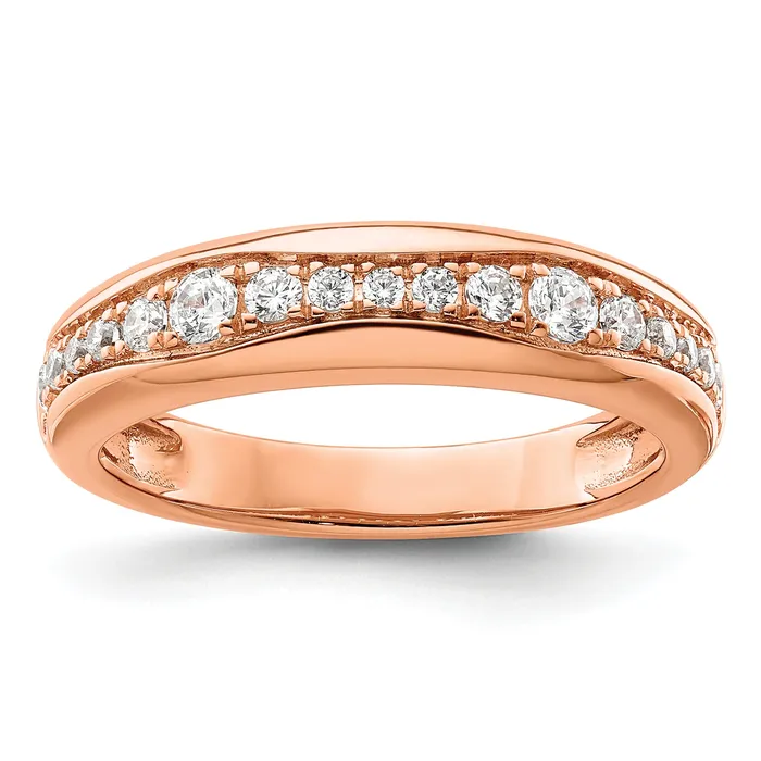 Goldia 14k Rose Gold 38 Ct Lab Grown Diamond VSSI G Fashion Band Ring Rings