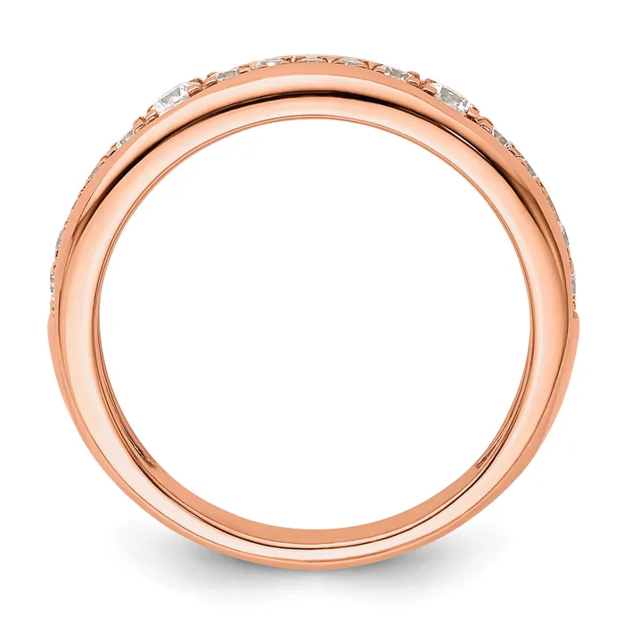 Goldia 14k Rose Gold 38 Ct Lab Grown Diamond VSSI G Fashion Band Ring Rings