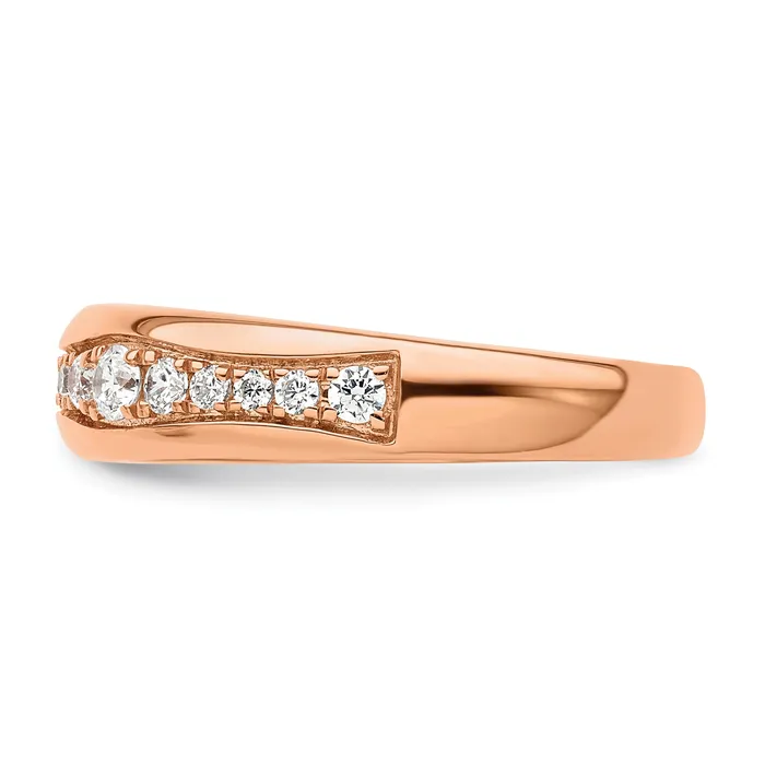 Goldia 14k Rose Gold 38 Ct Lab Grown Diamond VSSI G Fashion Band Ring Rings