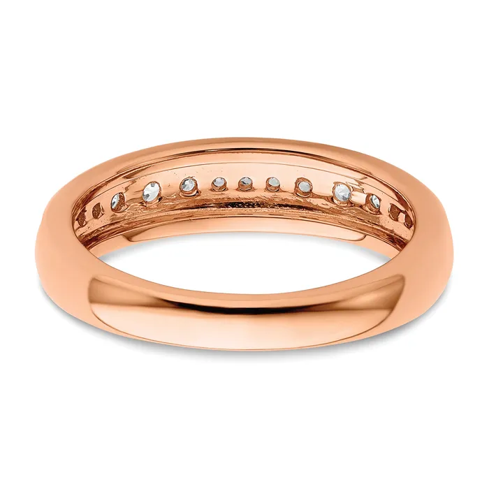 Goldia 14k Rose Gold 38 Ct Lab Grown Diamond VSSI G Fashion Band Ring Rings