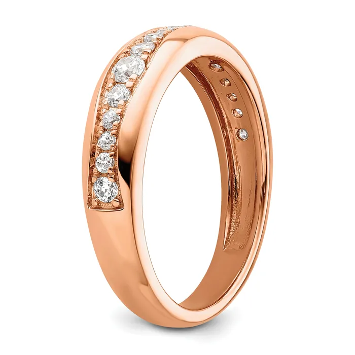 Goldia 14k Rose Gold 38 Ct Lab Grown Diamond VSSI G Fashion Band Ring Rings