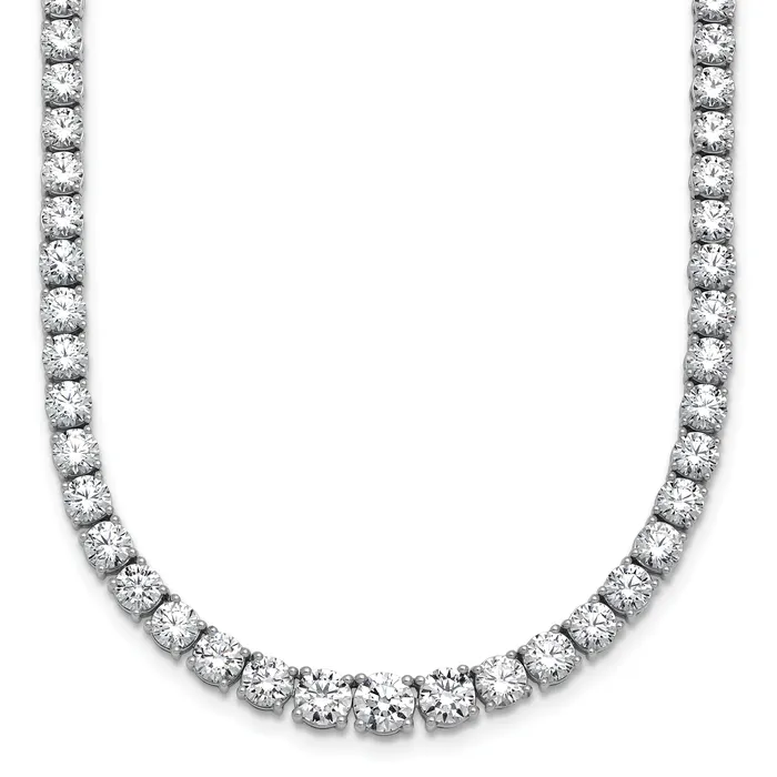 Goldia 14k White Gold 18 78 Ct Lab Grown Diamond VSSI G Round 18 inch Graduated Tennis Necklace Necklaces Goldia 14k White Gold 18 78 Ct Lab Grown Diamond VSSI G Round 18 inch Graduated Tennis Necklace Necklaces