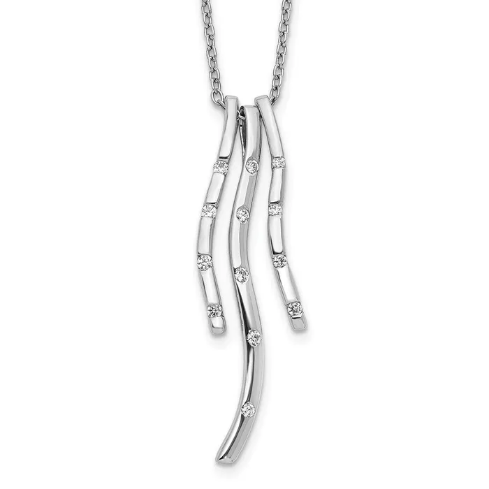 Goldia 14k White Gold Real Diamond Necklace Necklaces